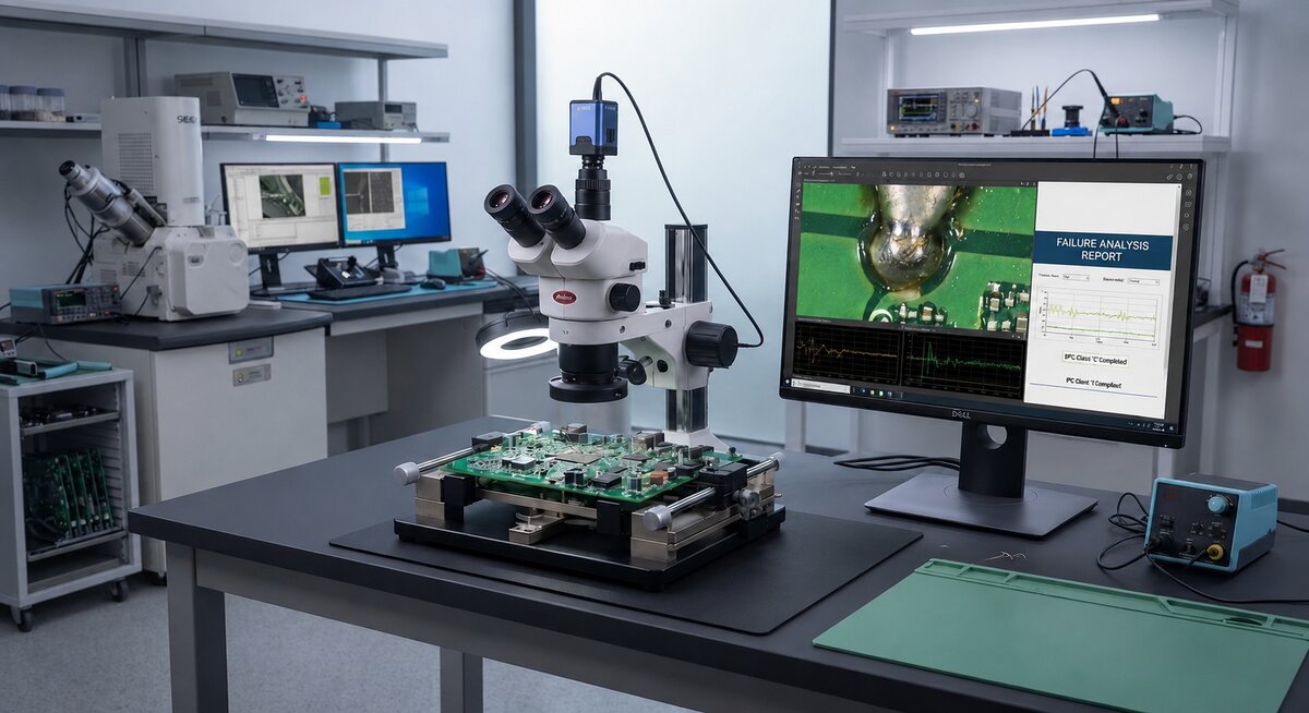 PCB failure analysis workstation